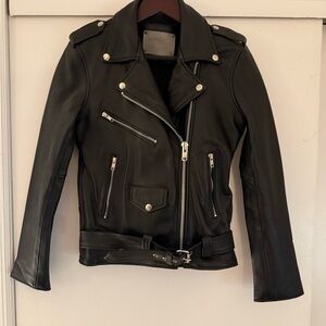 Black Leather Biker Jacket